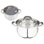 Кастрюля Mediano, объем 2,6 л, диа 18 см, из нерж стали с крышкой, ручки из нерж стали, ка