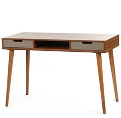 Письменный стол Dion с 2 ящиками 120х55 см, шпон ореха