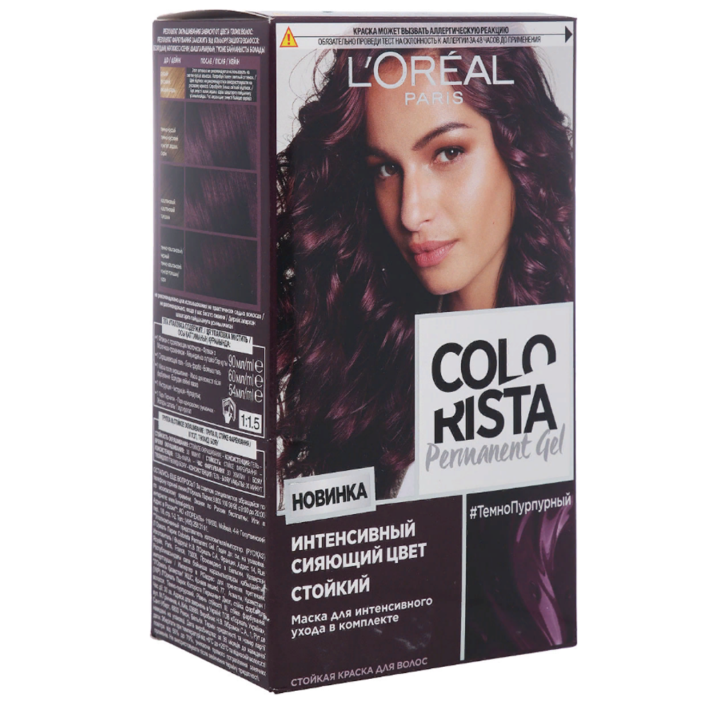 L'Oreal Paris Крем-краска для волос Colorista Permanent Gel, Темно-пурпурный