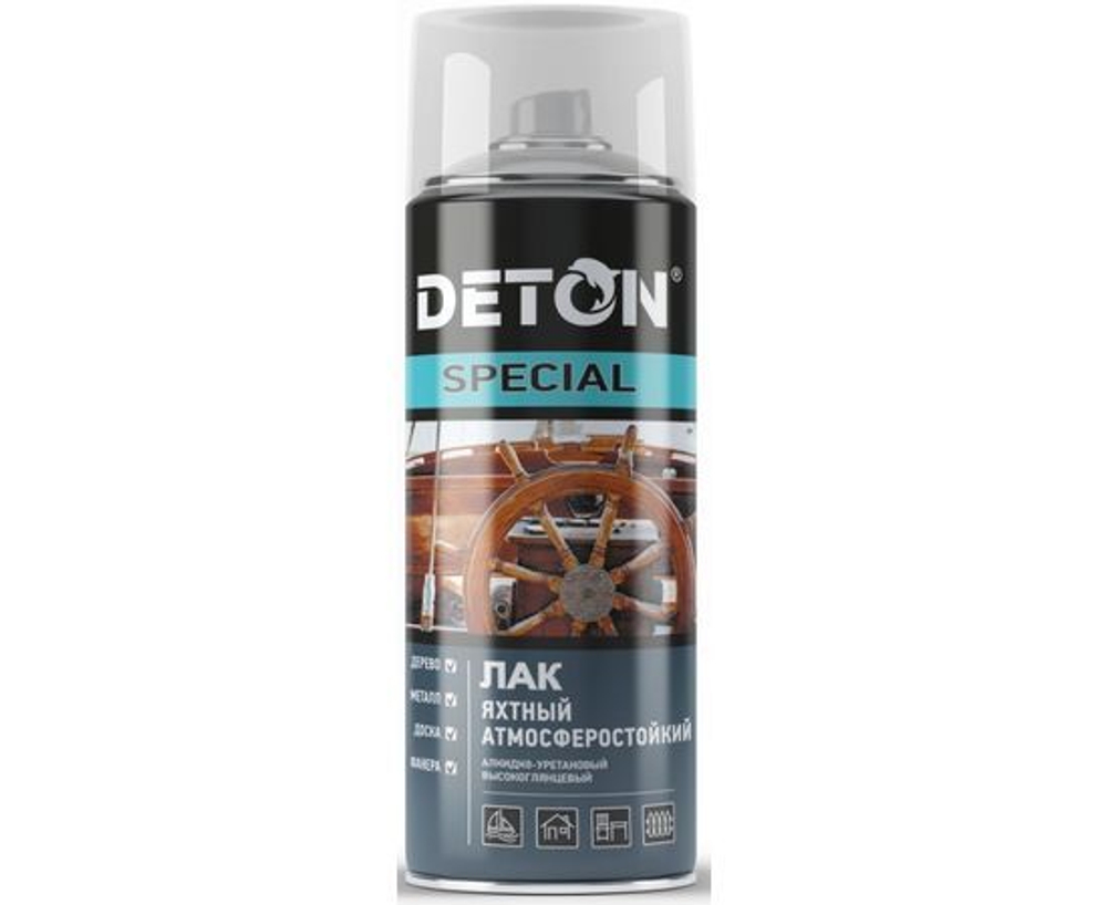 лак-аэрозоль яхтный универсальный шелковисто-матовый DETON SPECIAL (520мл)