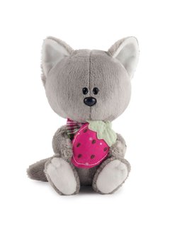 Мягкая игрушка Волчонок Вока с ягодой 15 см