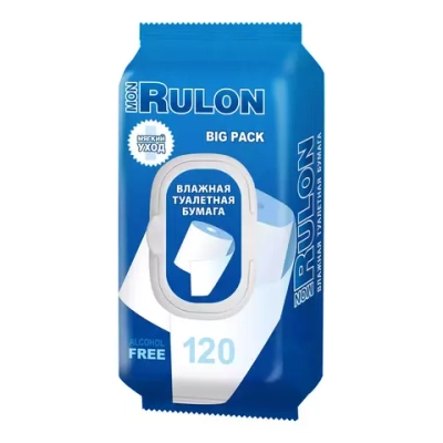 Mon Rulon 120 шт  Влажная туалетная бумага с клапоном*16