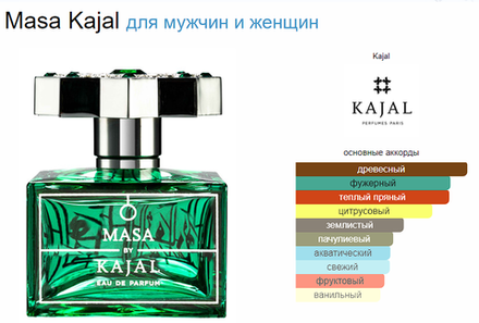 Kajal Masa 100 ml +3 пробника (duty free парфюмерия)