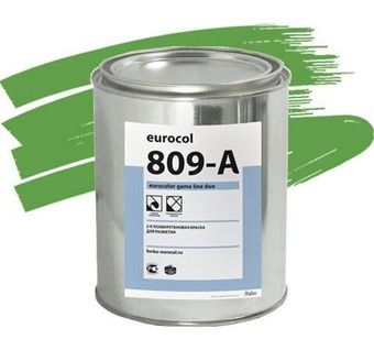 Краска полиуретановая Forbo Eurocolor 809-A Game Line Duo для разметки зеленая 0,5 кг