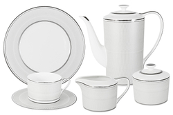 Чайный сервиз 21 предмет на 6 персон Anna Lafarg Emily Жемчуг
