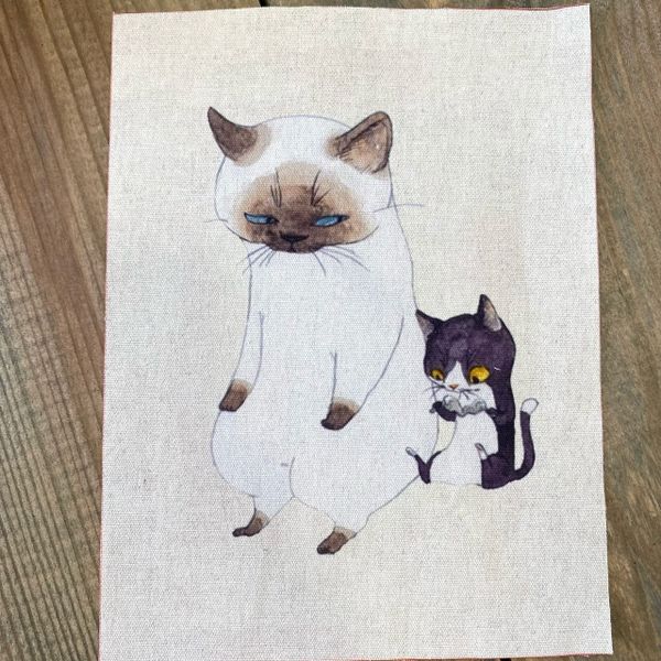 КОШАЧЬИ ПОСИДЕЛКИ панно, холст 20 / 15 см 1