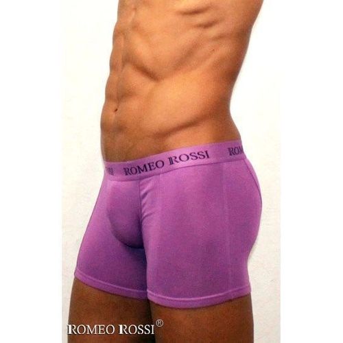 Мужские трусы боксеры удлиненные c резинкой Romeo Rossi сиреневые RR7001-06