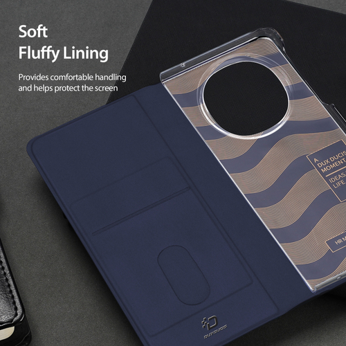 Чехол синего цвета с премиальной искусственной кожи от Dux Ducis для OPPO Find N5, серия Bril Series Case