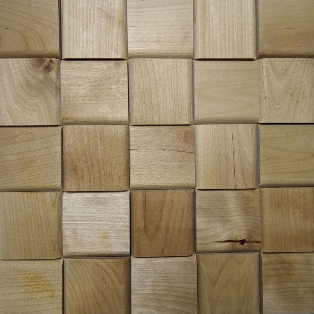 Деревянная мозаика для стен Wood Mosaic Береза Вельвет