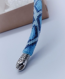 Браслет из бисера Змейка, Ручная работа, подарок маме/сестре/подруге