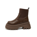 WESTLINK Stretch & Sock Boots Women"s Brown