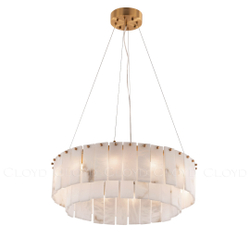 Люстра Cloyd HERCULANUM-A C8 / Ø60 см - алебастр - латунь (арт.11155)