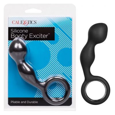 Черный анальный стимулятор Silicone Booty Exciter - 10,75 см. (Цвет: черный)
