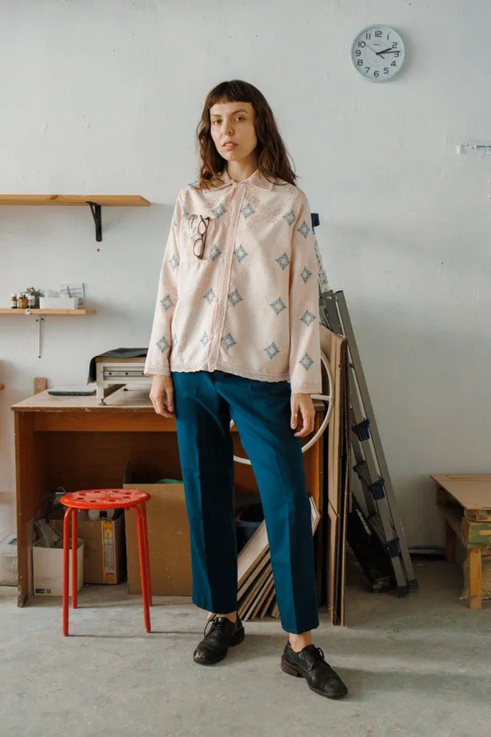 Рубашка Soeurs шёлковая 2 розовая