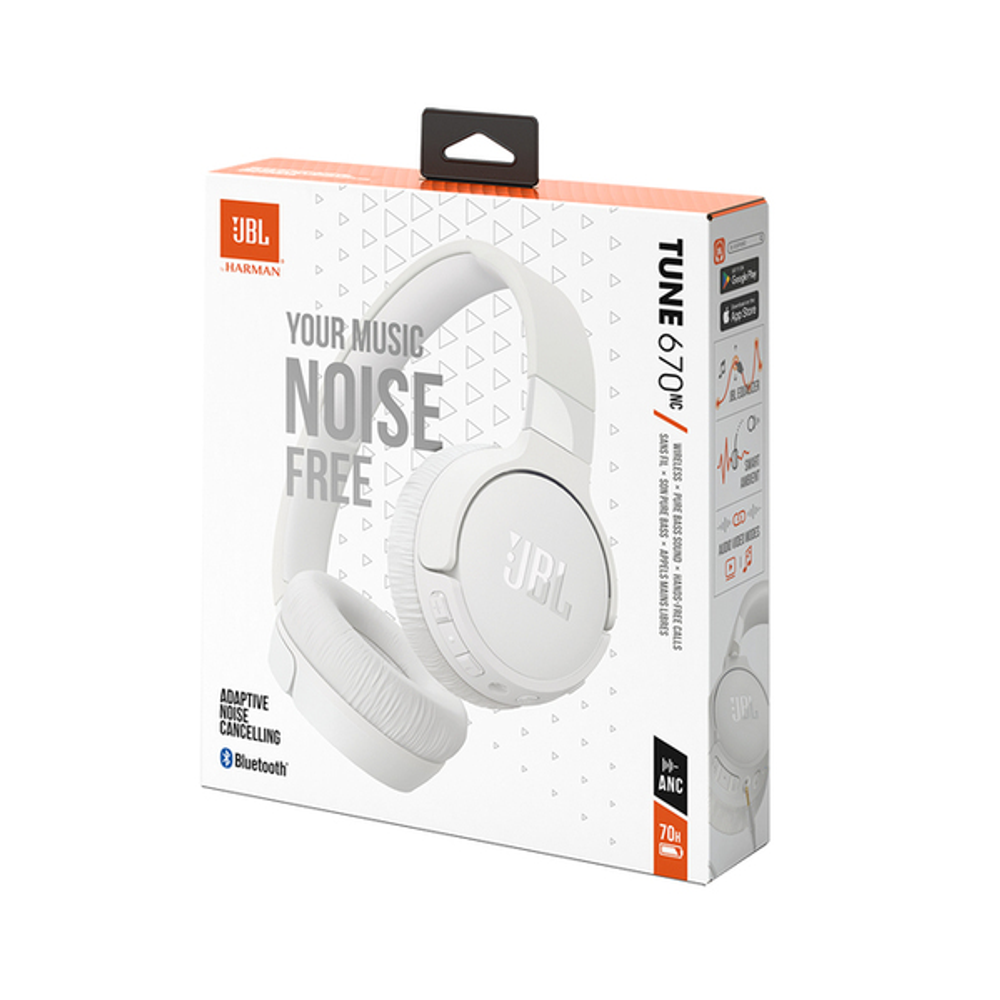 Беспроводные наушники JBL Tune 670NC White - купить на официальном сайте JBL