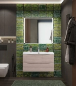 Тумба с раковиной BelBagno MARINO-CER-N-900-2C-SO-RG-P Rovere Grigio