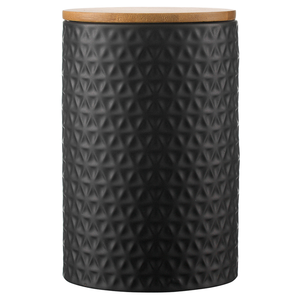 Банка для хранения керамическая farah, 1,5 л, черная