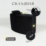 Анатомическая кушетка складная для наращивания ресниц с регулировкой по высоте Massagecomplekt, темно-серый