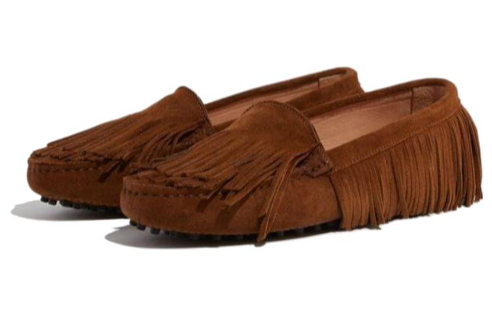 Scarosso fringed suede loafers Women"s