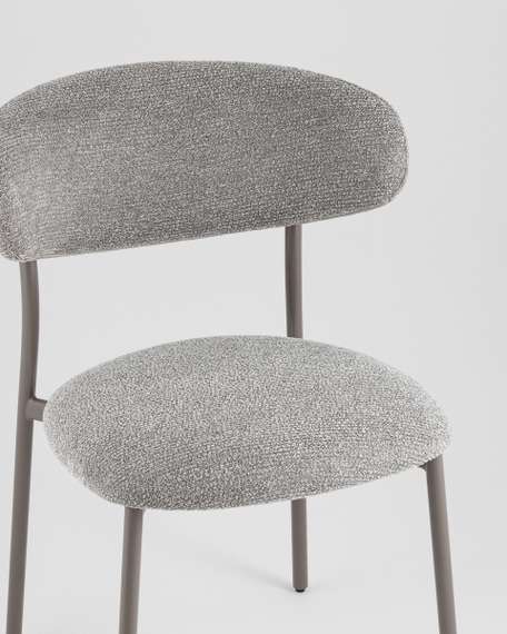 Стул обеденный Ayla серый серые ножки