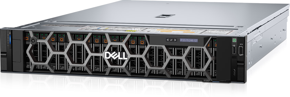 Сервер Dell PowerEdge R7625 ( 16ssd+8nvme) Rack, 2U / iDRAC9 Enterprise / Rails / Bezel / 3Y WR / 2 x AMD EPYC 9174F 4.10GHz, 16C/32T, 256M Cache (320W) DDR5-4800 / 12 x 64GB RDIMM, 4800MT/s Dual Rank / 2X 480GB SFF 2,5" Mix Use SSD SATA / 2X 1.92TB Enter