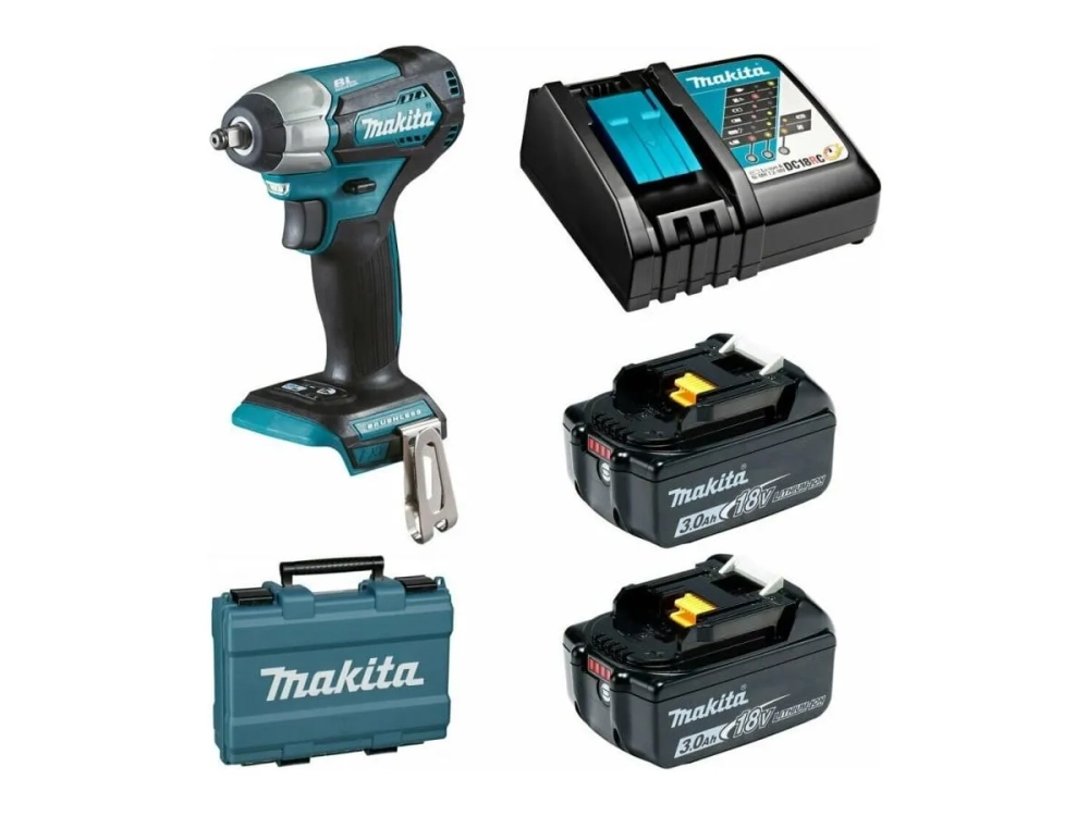 Гайковерт Makita DTW180RFE аккум. патрон:квад.3/8" (кейс в комплекте)
