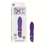 Фиолетовый рельефный вибратор Body & Soul Indulge - 9,5 см.