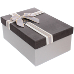 Коробка подарочная «Нежный бант» 23*16*9,5 см, графит