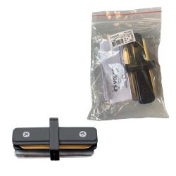 UBX-Q122 G11 BLACK 1 POLYBAG Соединитель для 2-х шинопроводов типа G. прямой внутренний. Однофазный. Черный. ТМ Volpe.