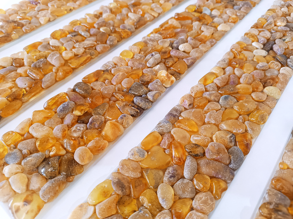 Экологичная плитка из янтаря для саун, бань и парных