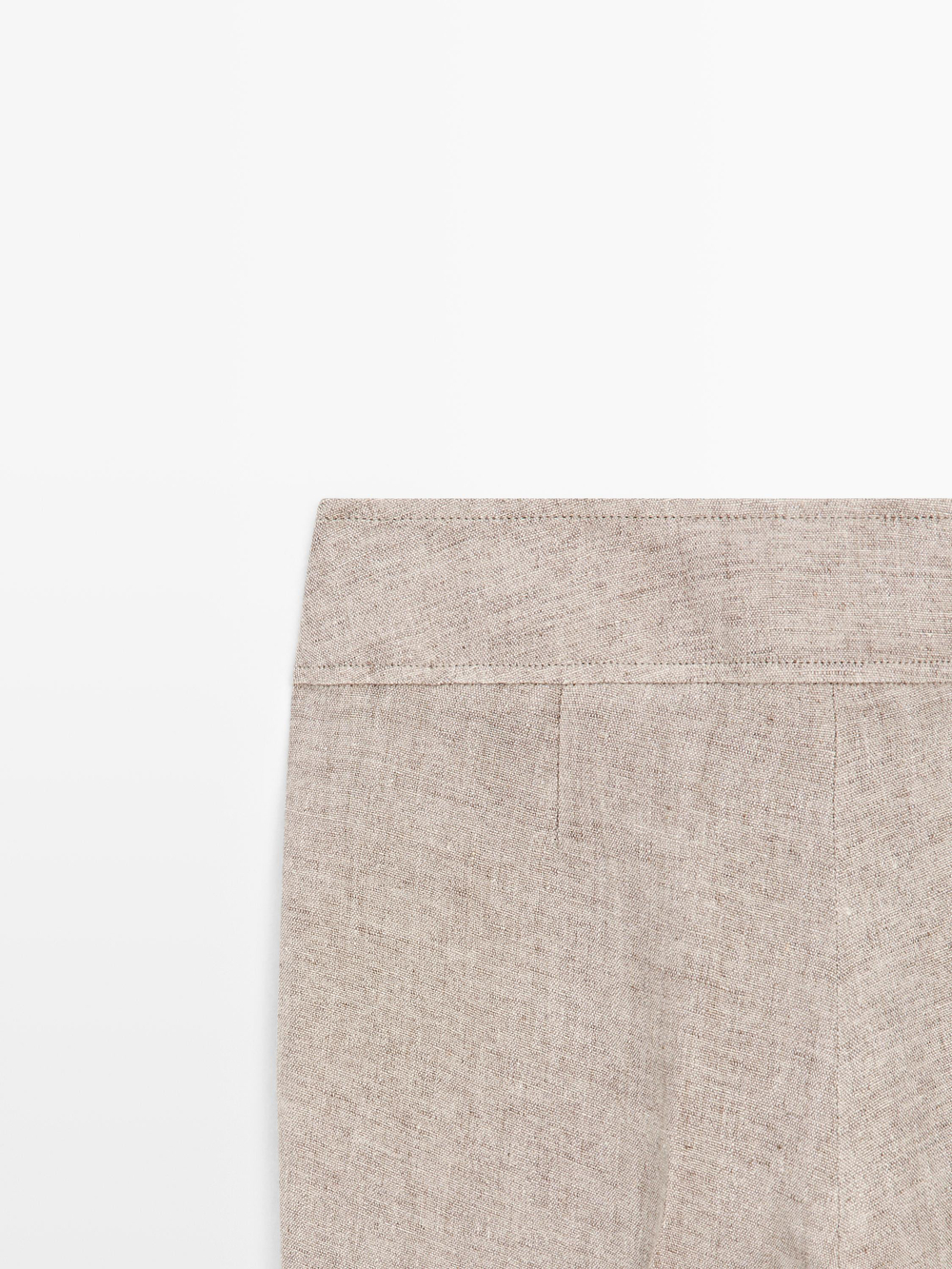 Massimo Dutti Капри из меланжевой льняной ткани, бежевый