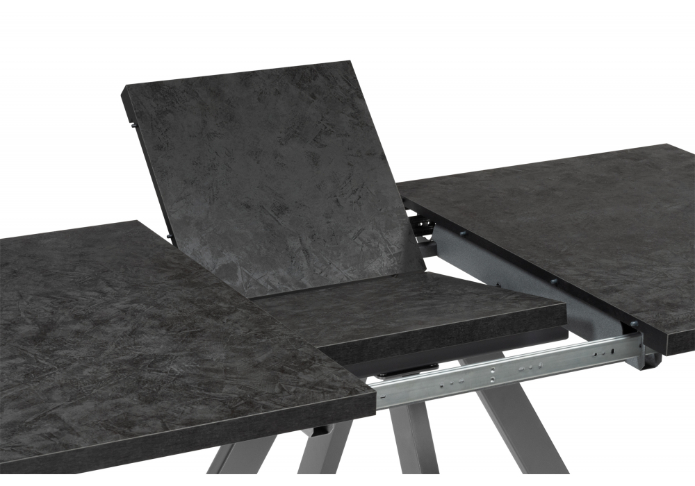 Стол деревянный Woodville Райн 32 116(160)x77 раздвижной малави, серый, ножки серые