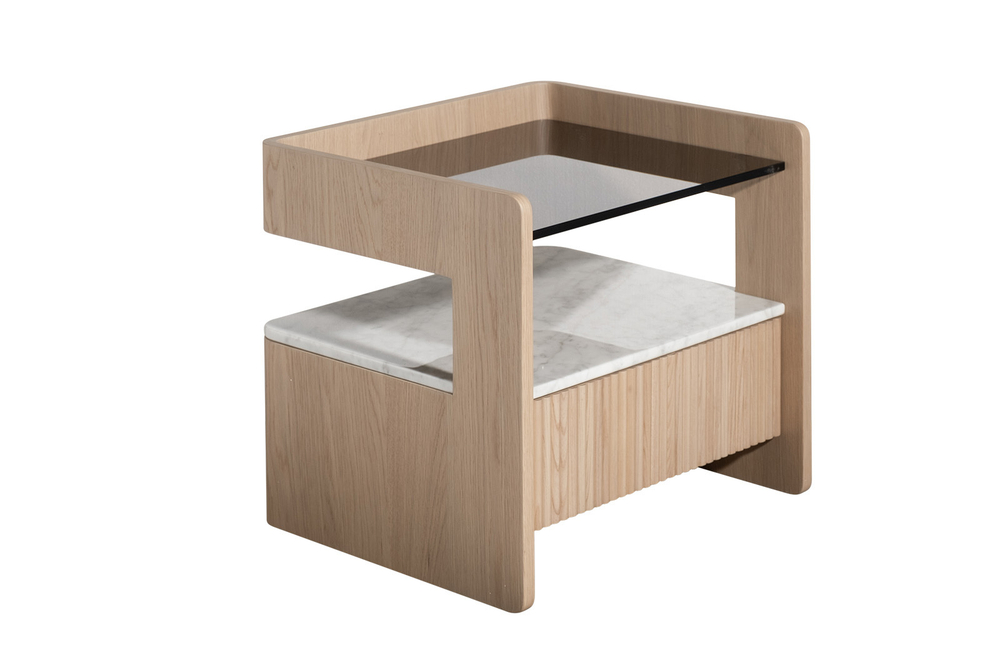 Тумбочка с ящиком светлая 56х48х48см Garda Decor светлое дерево