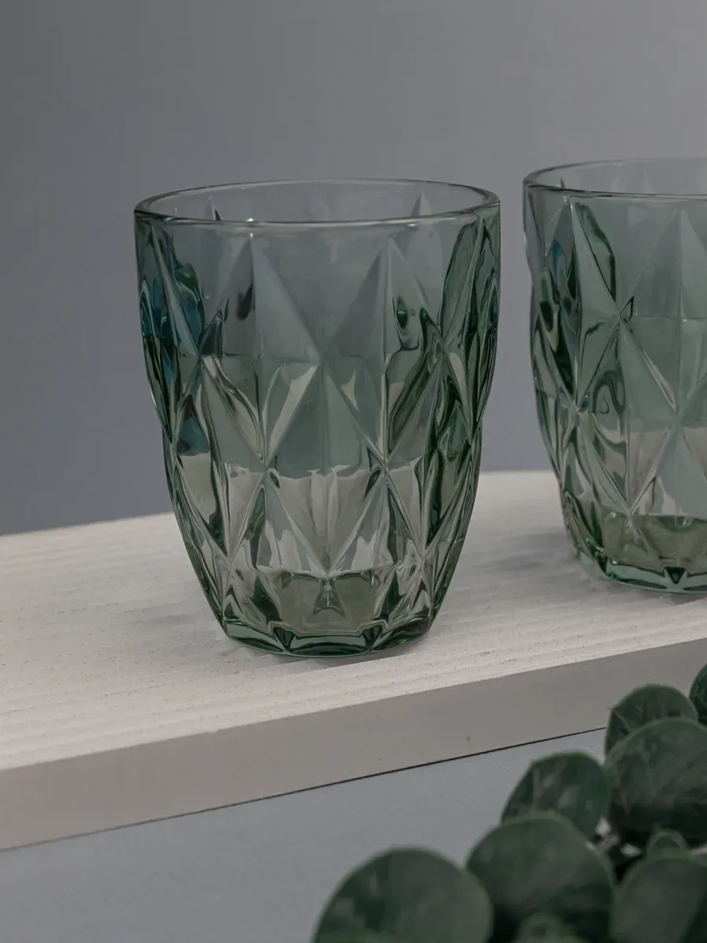 Набор стакан-тумблер для виски, 260 мл. 6 шт. Зеленые