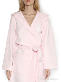 Халат вафельный Blumarine St. Tropez розовый Турция фото