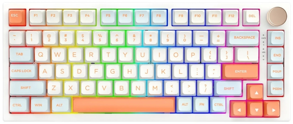 Клавиатура VGN N75 RGB silver switch белый