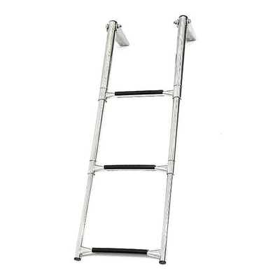 Трап телескопический складной, 3 черных ступени (ширина 310 мм.) AISI 316 (10269560)