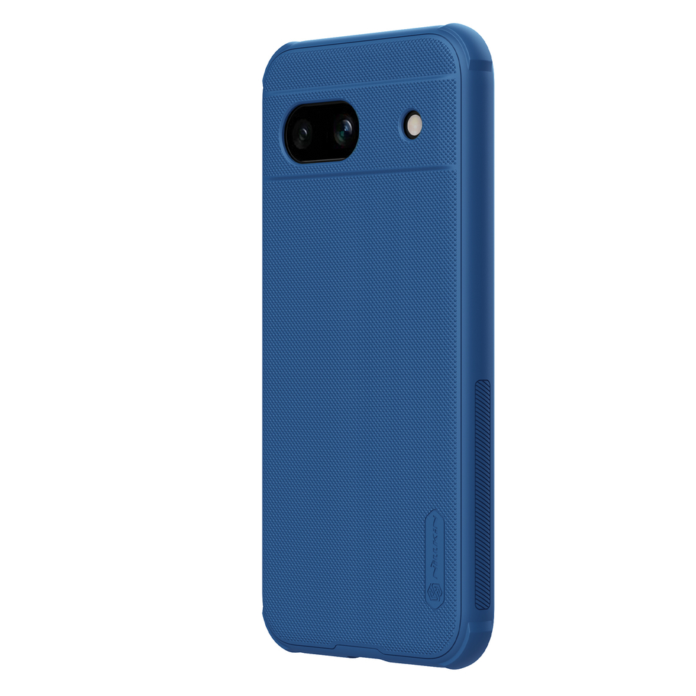 Противоударный чехол синего цвета от Nillkin для Google Pixel 8A, серия Super Frosted Shield Pro