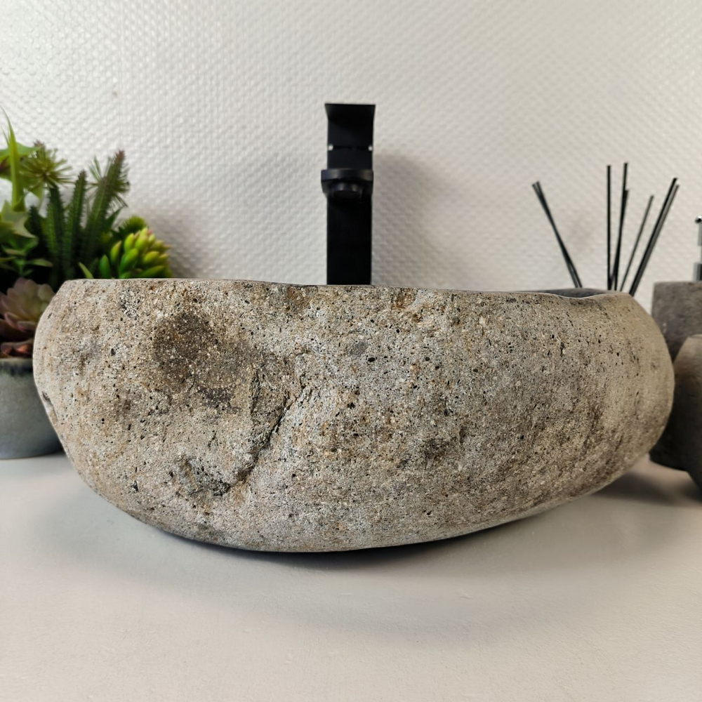 Каменная раковина из речного камня RS-05361 (39*36*15) 0861 из натурального камня