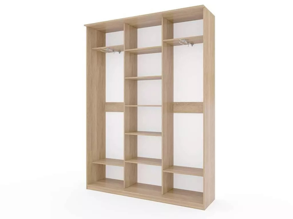 Шкаф купе Модерн 1776х450 3-х дверный 3-х секционный зеркало ясень