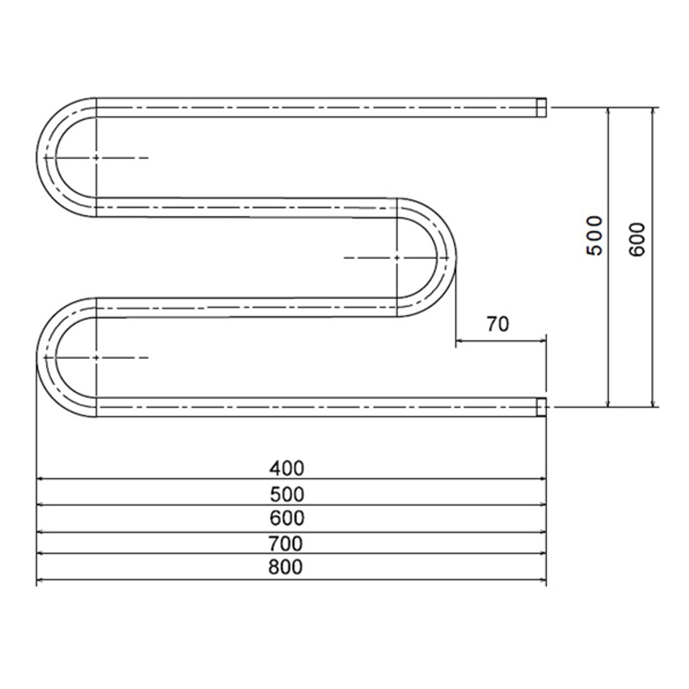 Полотенцесушитель ТРУГОР М 50х60 1"
