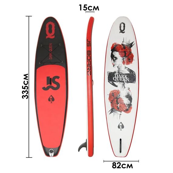 Надувная SUP-доска JS Board Dark Queen RQ335 335х82х15 см полный комплект