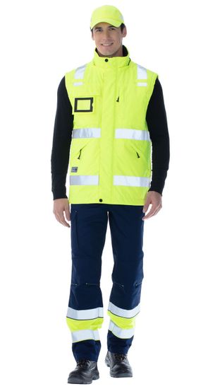 Куртка-трансформер "Толиман" сигнальная (желтый/черный)