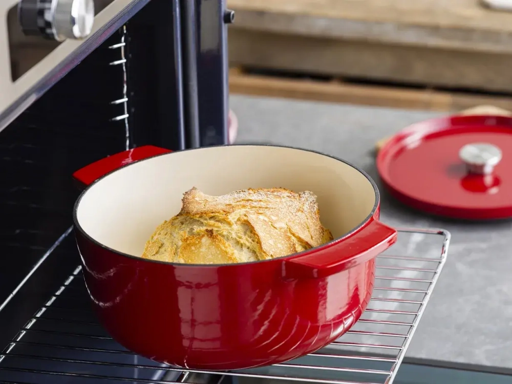 KitchenAid Чугунная кастрюля 22 см 3,3 л красная