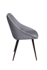 Стул Neo, поворотный на 360 градусов, бархат серый 27/опора конус