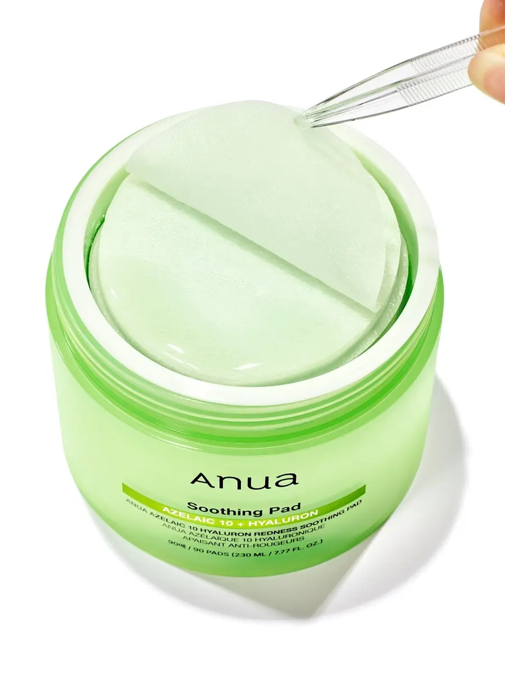 Anua Успокаивающие пэды с азелаиновой кислотой Azelaic Acid 10 Hyaluron Redness Soothing Pad 90 шт