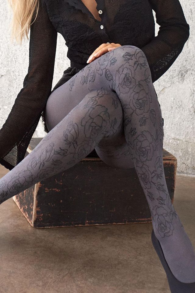 Колготки с цветочным принтом Grace