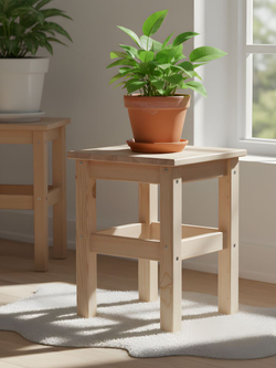 Табурет для кухни, 33х33х45, Одвар, деревянный, для кухни, сосна, IKEA