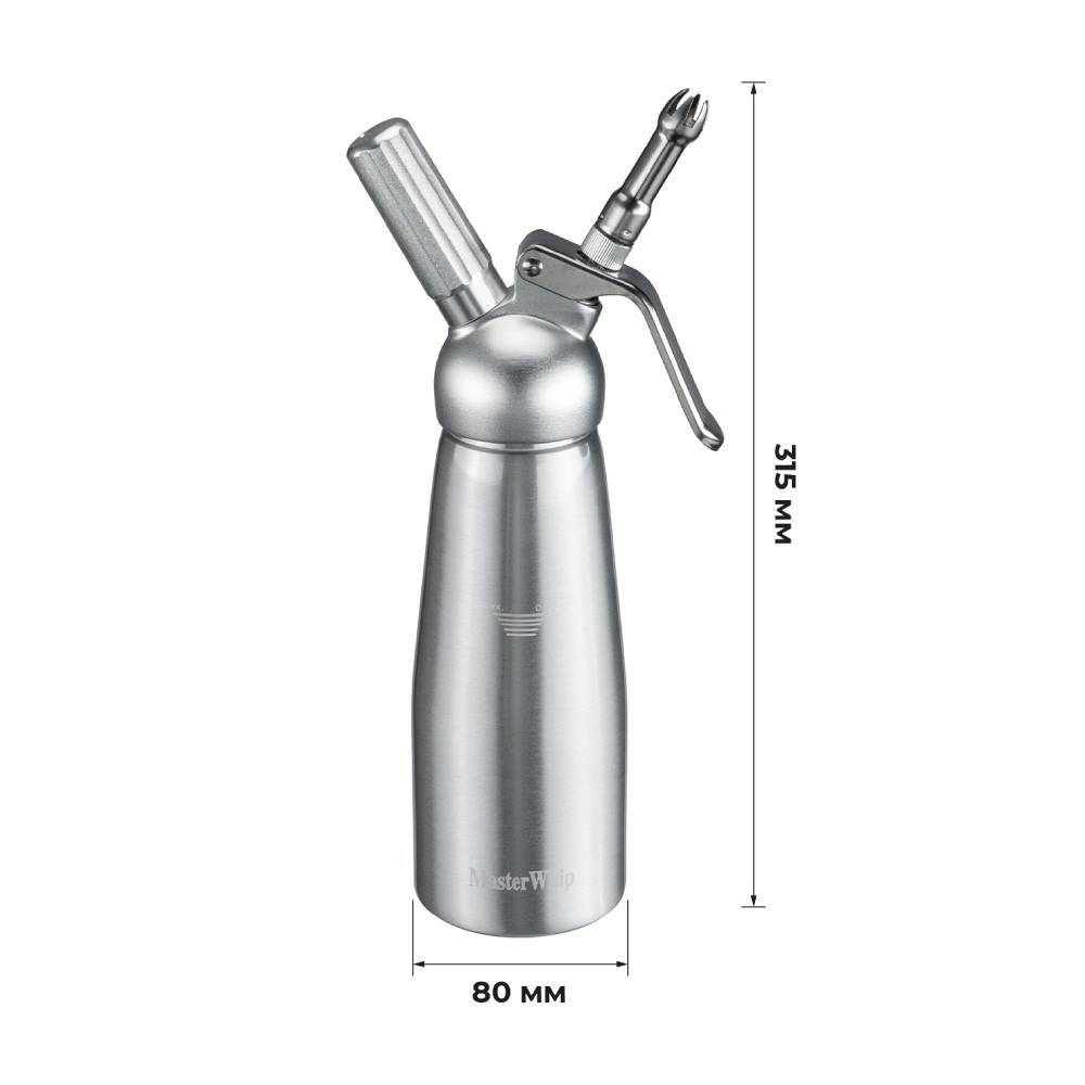 Сифон (кремер) для сливок MasterWhip 0,5 л. алюминий.