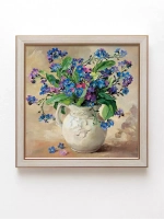 Картины на стену интерьерная на холсте 4 шт, 23*23 см